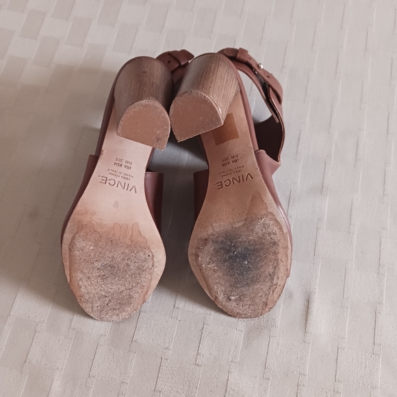 Vince Addie Leather Peep Toe Slingback Booties - Picture 13 of 16